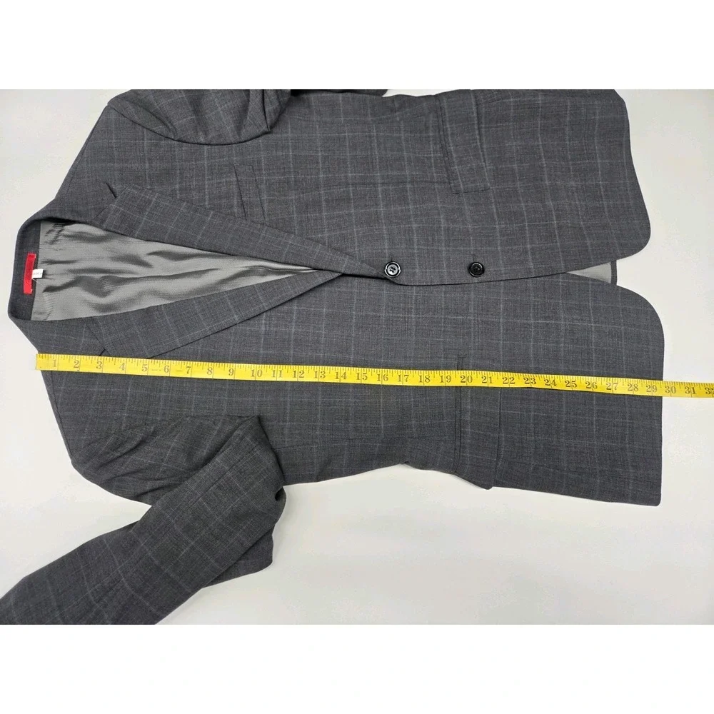 Mattarazi Uomo Men's Super 150's Australian Wool Window‎ Pane Blazer Size 52